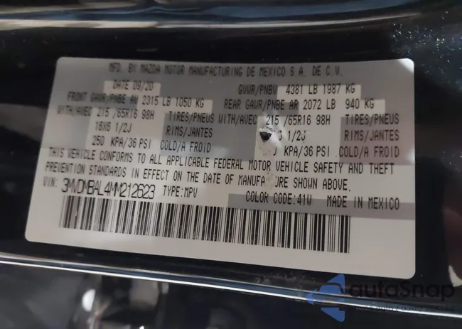 3MVDMBAL4MM212623: 44291176