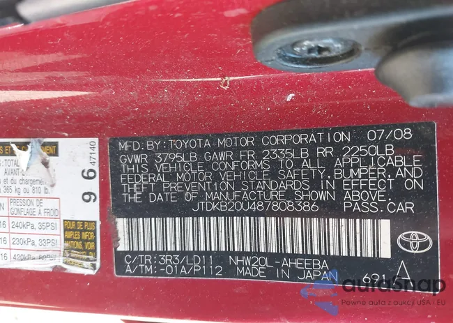 JTDKB20U487808386: 44291283