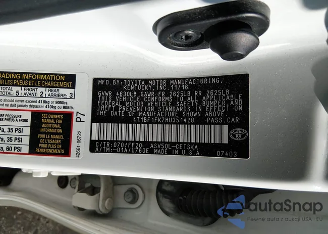 4T1BF1FK7HU351428: 44291334