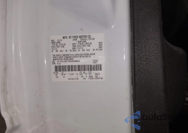 1FTFX1EF7EKE00822: 44291407