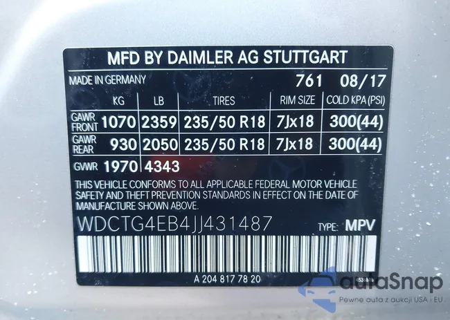 WDCTG4EB4JJ431487: 44291481