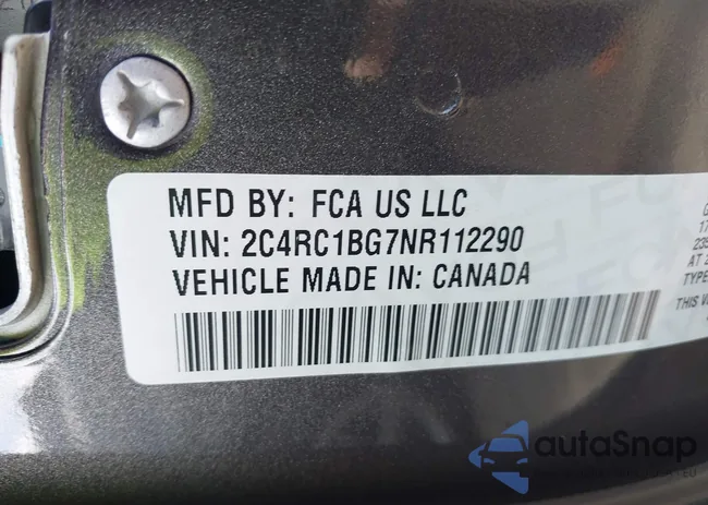 2C4RC1BG7NR112290: 44291482