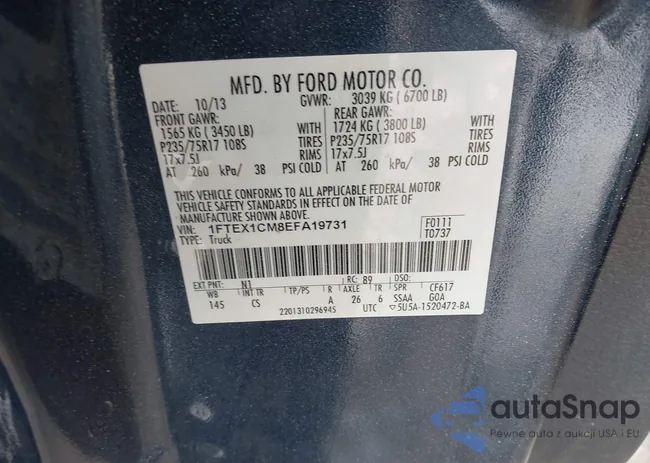 1FTEX1CM8EFA19731: 44290627