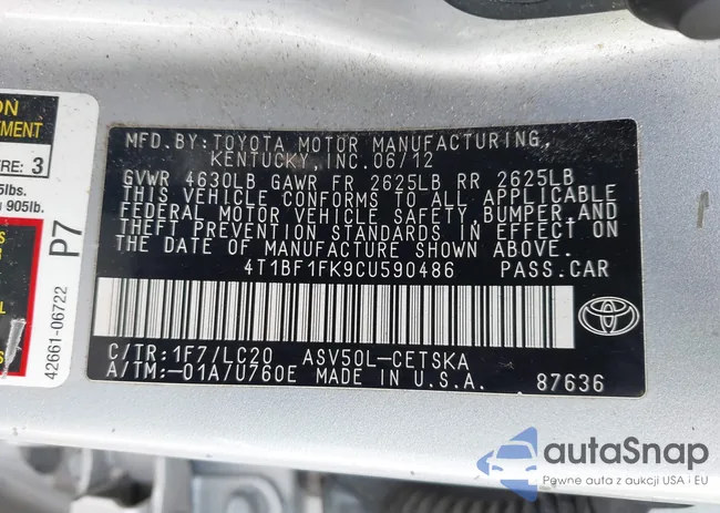 4T1BF1FK9CU590486: 44290670