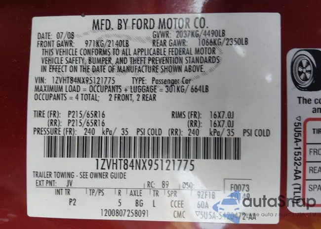 1ZVHT84NX95121775: 44290711