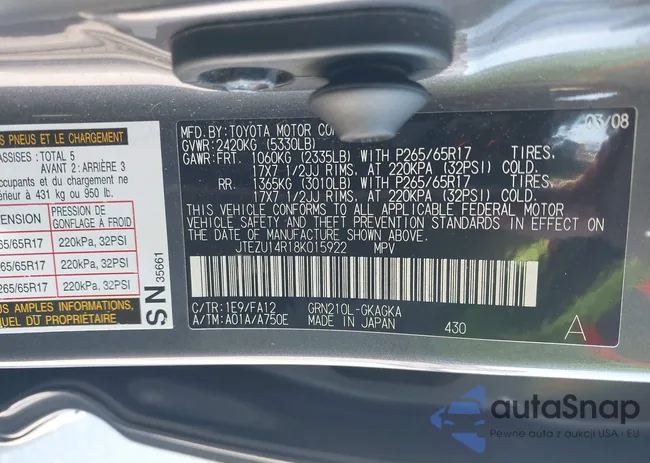 JTEZU14R18K015922: 44290747