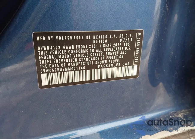 3VWC57BU8MM071146: 44290888