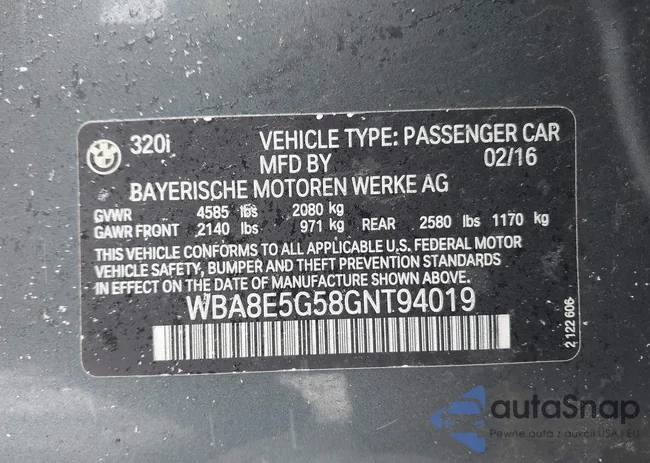 WBA8E5G58GNT94019: 44290900