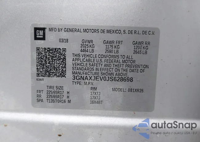 3GNAXJEV0JS628698: 44290918