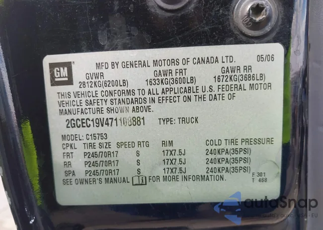 2GCEC19V471108881: 44290944