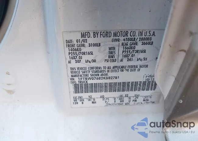 1FTRW07682KB82781: 44292074