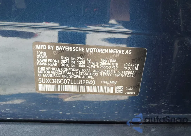 5UXCR6C07LLL82949: 44292133