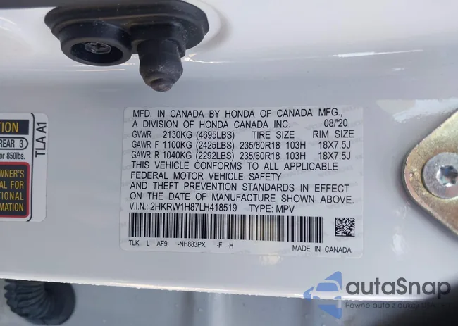 2HKRW1H87LH418519: 44292319