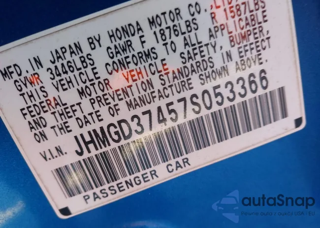 JHMGD37457S053366: 44292619