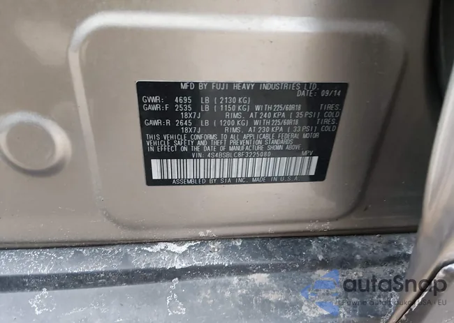 4S4BSBLC8F3225080: 44291651