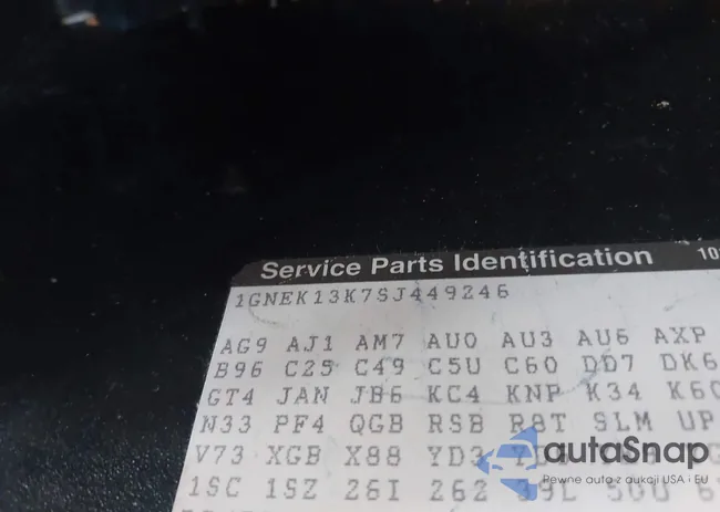 1GNEK13K7SJ449246: 44291697