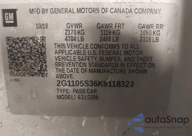 2G1105S36K9118323: 44291937