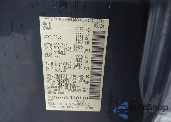 5N1AZ2MH5GN140110: 44291974