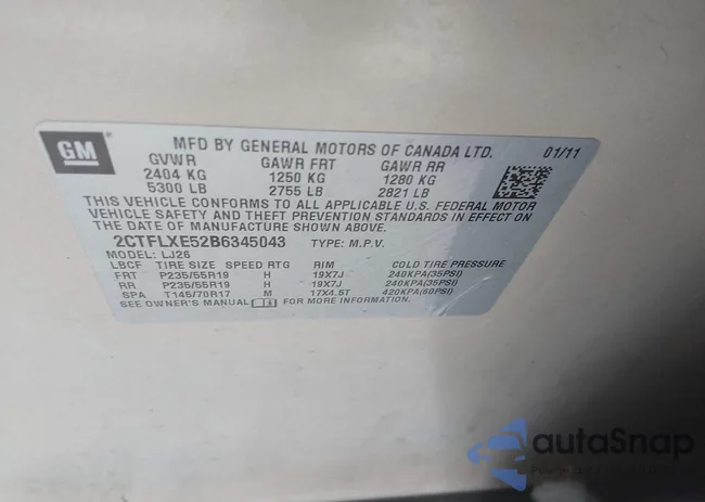 2CTFLXE52B6345043: 44293105