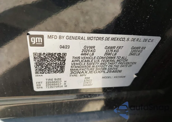 3GNAXJEGXPL254606: 44293130