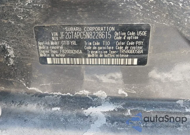 JF2GTAPC5N8228615: 44293243