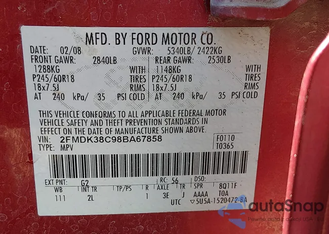 2FMDK38C98BA67858: 44293266