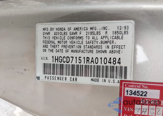 1HGCD7151RA010484: 44293282