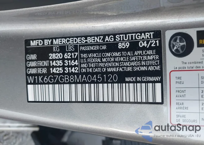 W1K6G7GB8MA045120: 44293296