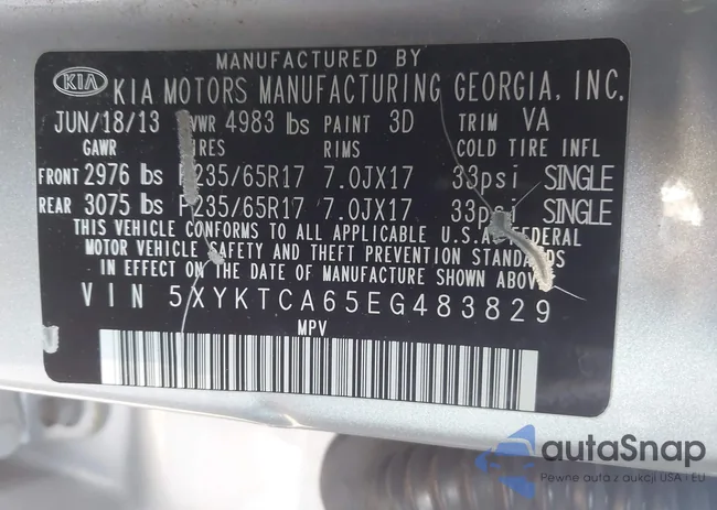 5XYKTCA65EG483829: 44293341