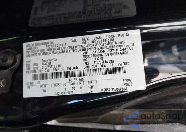 1FADP3F27HL244381: 44293367