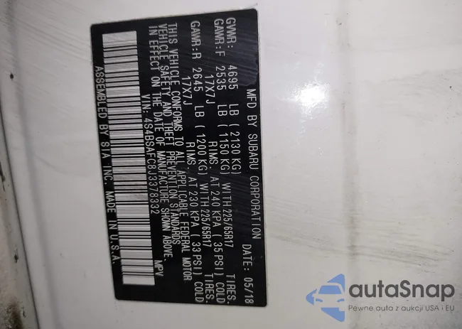 4S4BSAFC8J3378332: 44293393