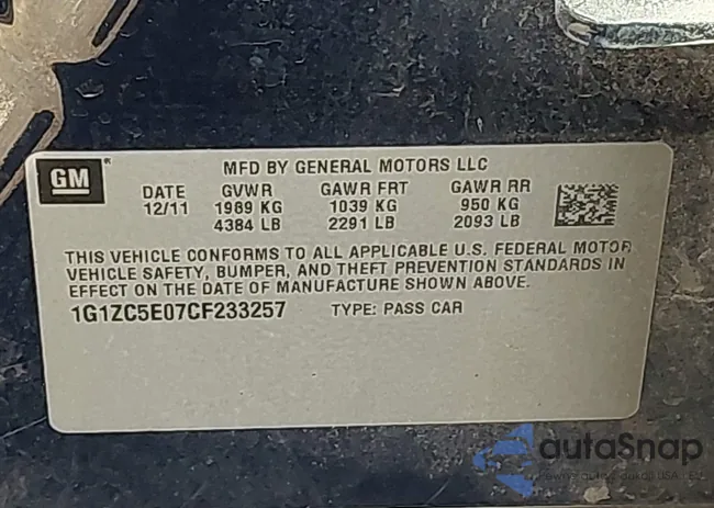 1G1ZC5E07CF233257: 44293434