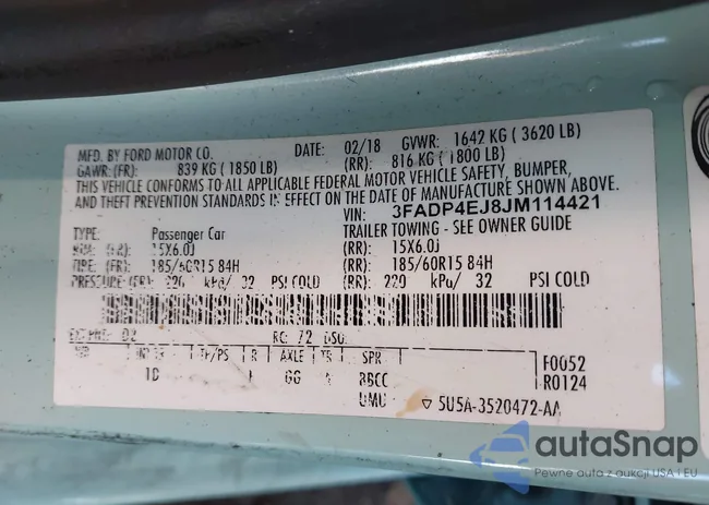 3FADP4EJ8JM114421: 44293530