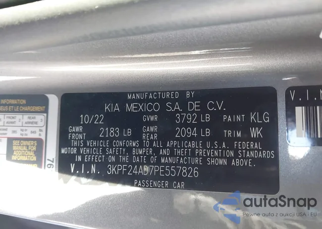 3KPF24AD7PE557826: 44293570