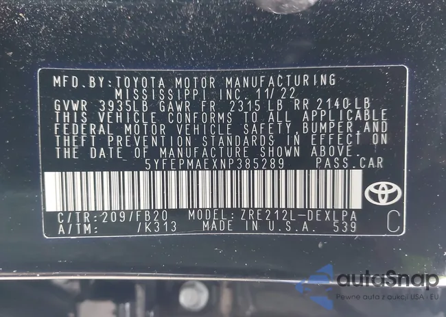 5YFEPMAEXNP385289: 44293594