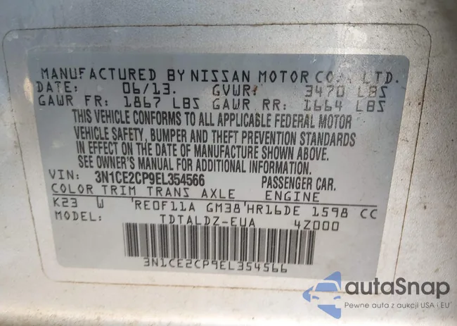 3N1CE2CP9EL354566: 44292676