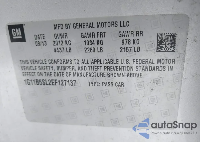 1G11B5SL2EF127137: 44292790