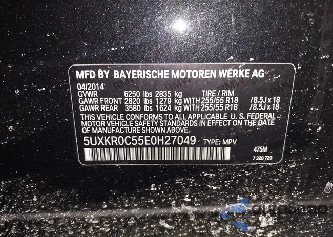 5UXKR0C55E0H27049: 44292853