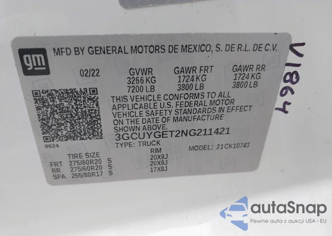 3GCUYGET2NG211421: 44292933