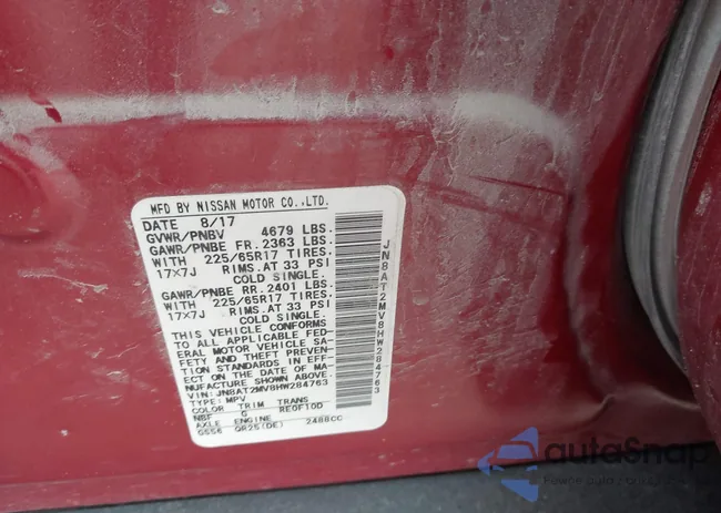 JN8AT2MV8HW284763: 44292953