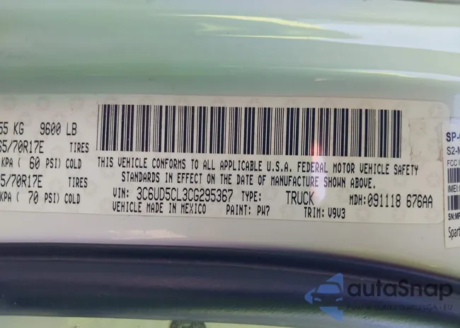 3C6UD5CL3CG295367: 44292958