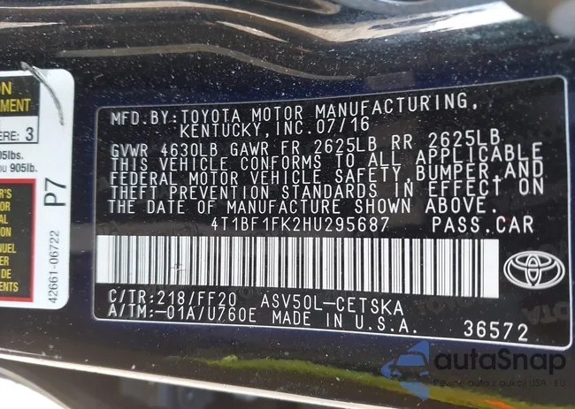 4T1BF1FK2HU295687: 44292996