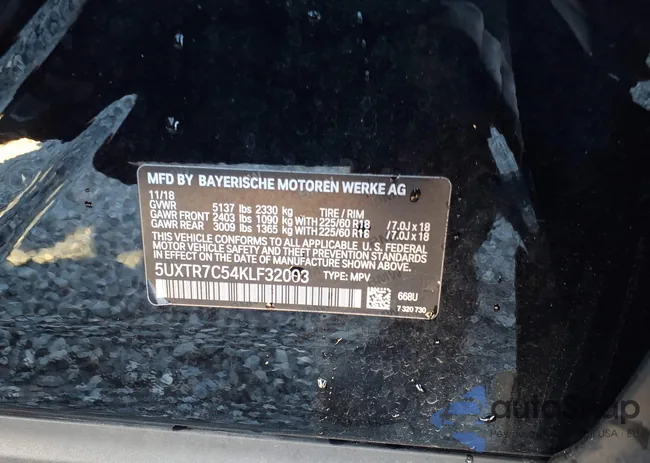 5UXTR7C54KLF32003: 44294098