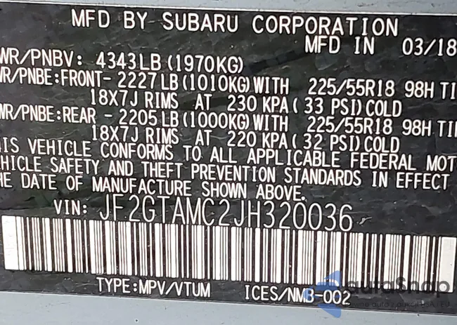 JF2GTAMC2JH320036: 44294117