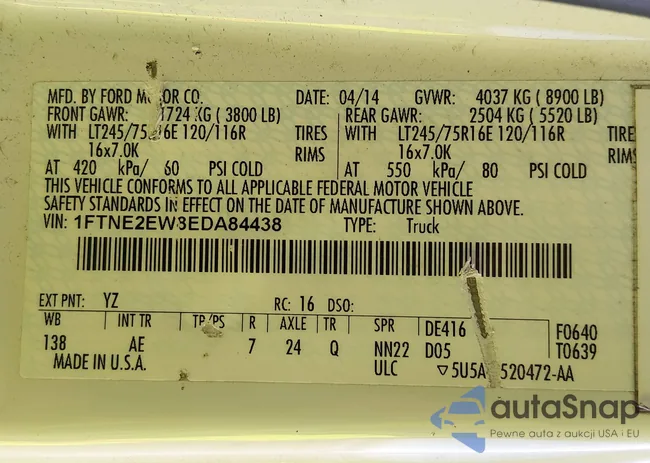 1FTNE2EW8EDA84438: 44294224