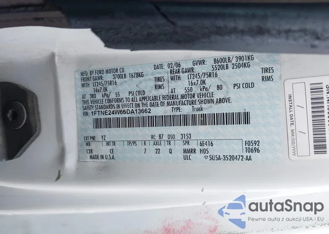 1FTNE24W66DA13662: 44294227