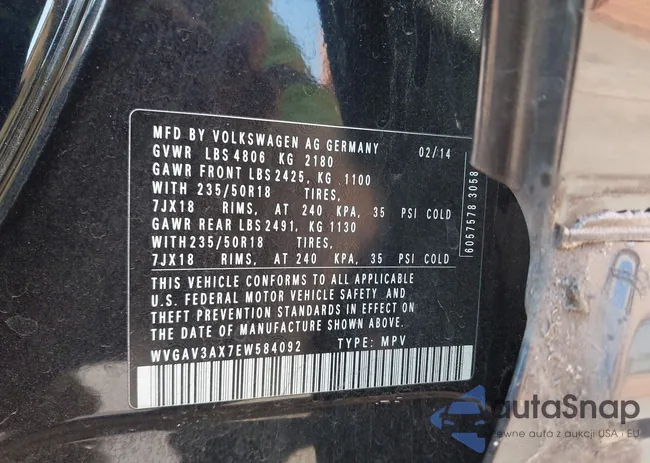 WVGAV3AX7EW584092: 44294277