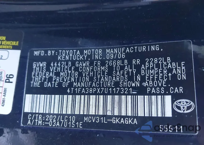 4T1FA38PX7U117321: 44294296