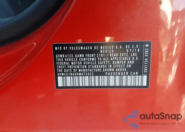 3VWC57BU5KM073322: 44294412