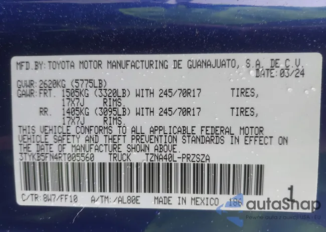 3TYKB5FN4RT005560: 44294557